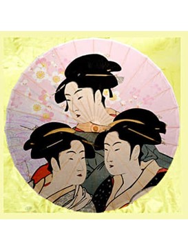 Attractive Geisha Pattern Style Umbrella