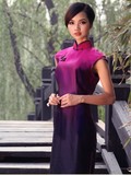 Attractive Gradually Color Style Silk Dress