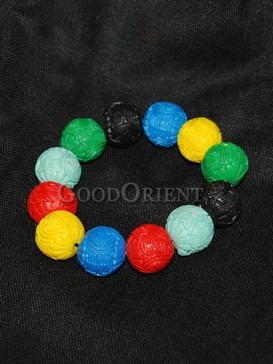 Colorful Lacquerware Beads Bracelet